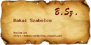 Bakai Szabolcs névjegykártya